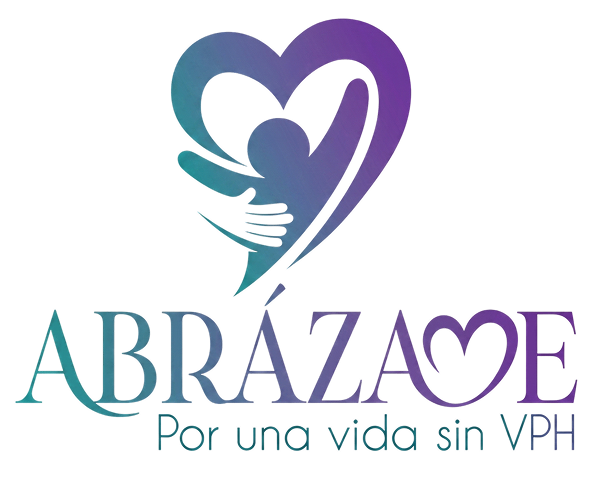 Logo de la campaña Abrázame: Por una vida sin VPH, una iniciativa de prevención apoyada por Acemi para sensibilizar sobre el Virus del Papiloma Humano.